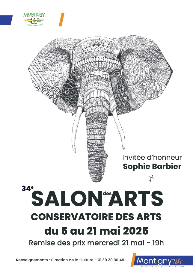 Affiche du 34ème salon des arts de Montigny-le-Bretonneux de 2025