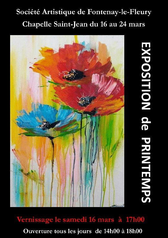 Affiche de l'exposition de printemps de Fontenay-le-Fleury de 2023