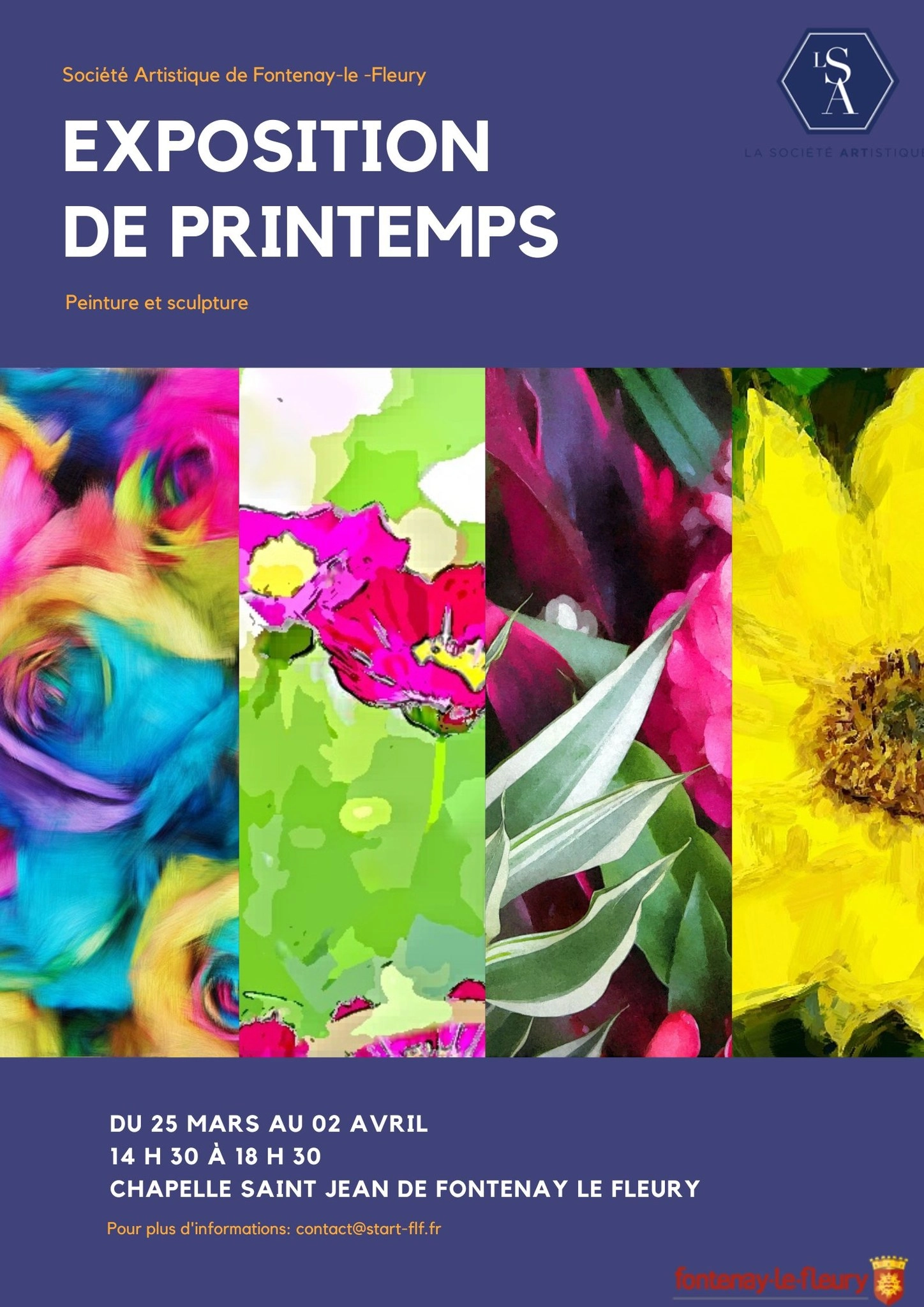 Affiche de l'exposition de printemps de Fontenay-le-Fleury de 2024